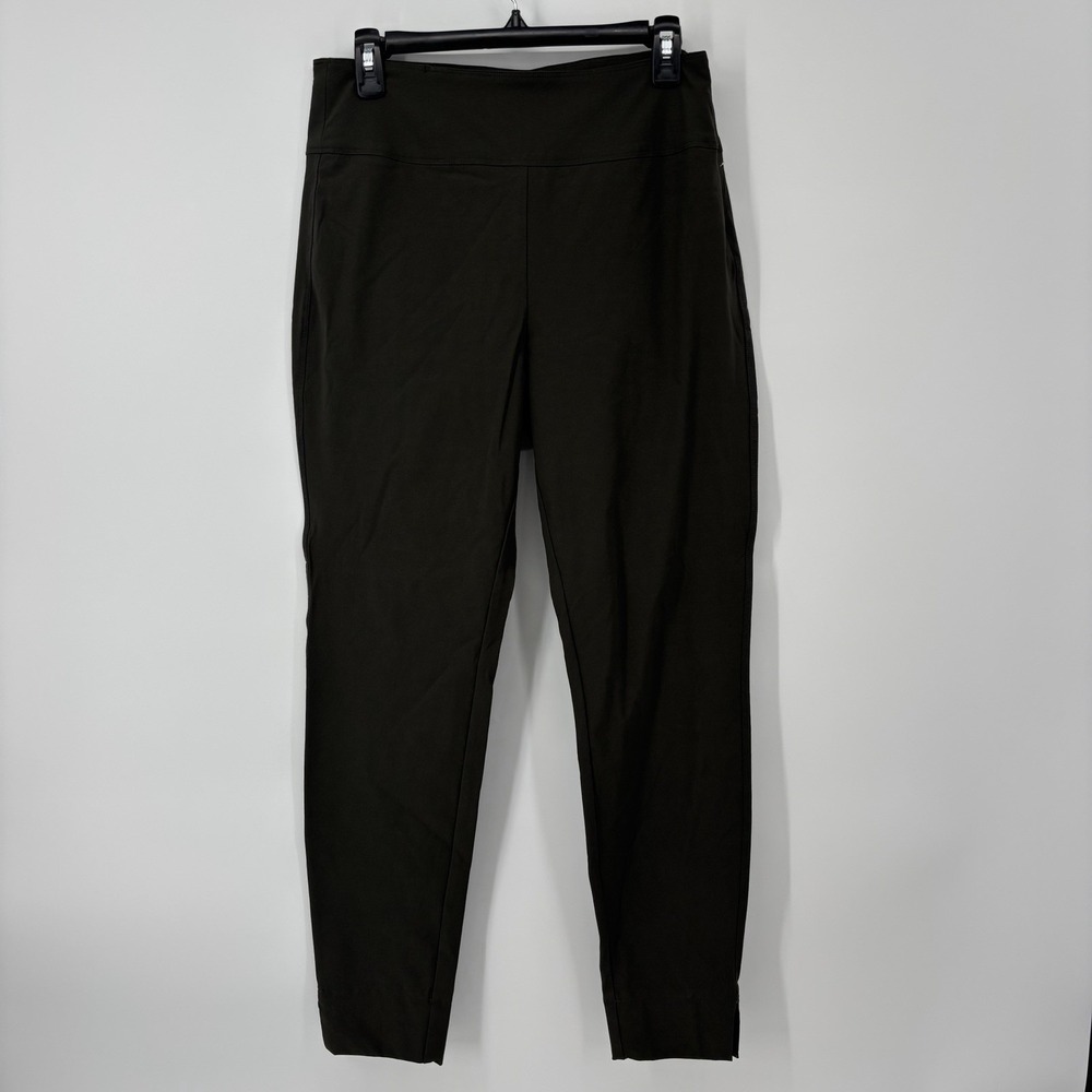 ATHLETA Wander‎ Slim Ankle Pants Womens 12 Green High Rise Pants Travel Stretch